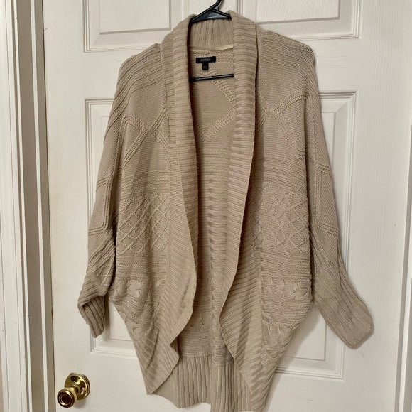 Apt 9 beige chunky knit cocoon sweater - Picture 2 of 12